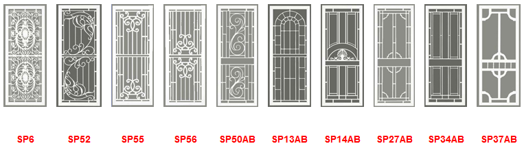 security screen door patterns for Adelaide homes